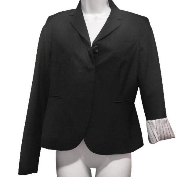 Theory Wool Blend Button Up Blazer Jacket - Picture 5 of 6